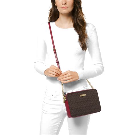 michael kors red and brown crossbody|Michael Kors Crossbody bag sale.